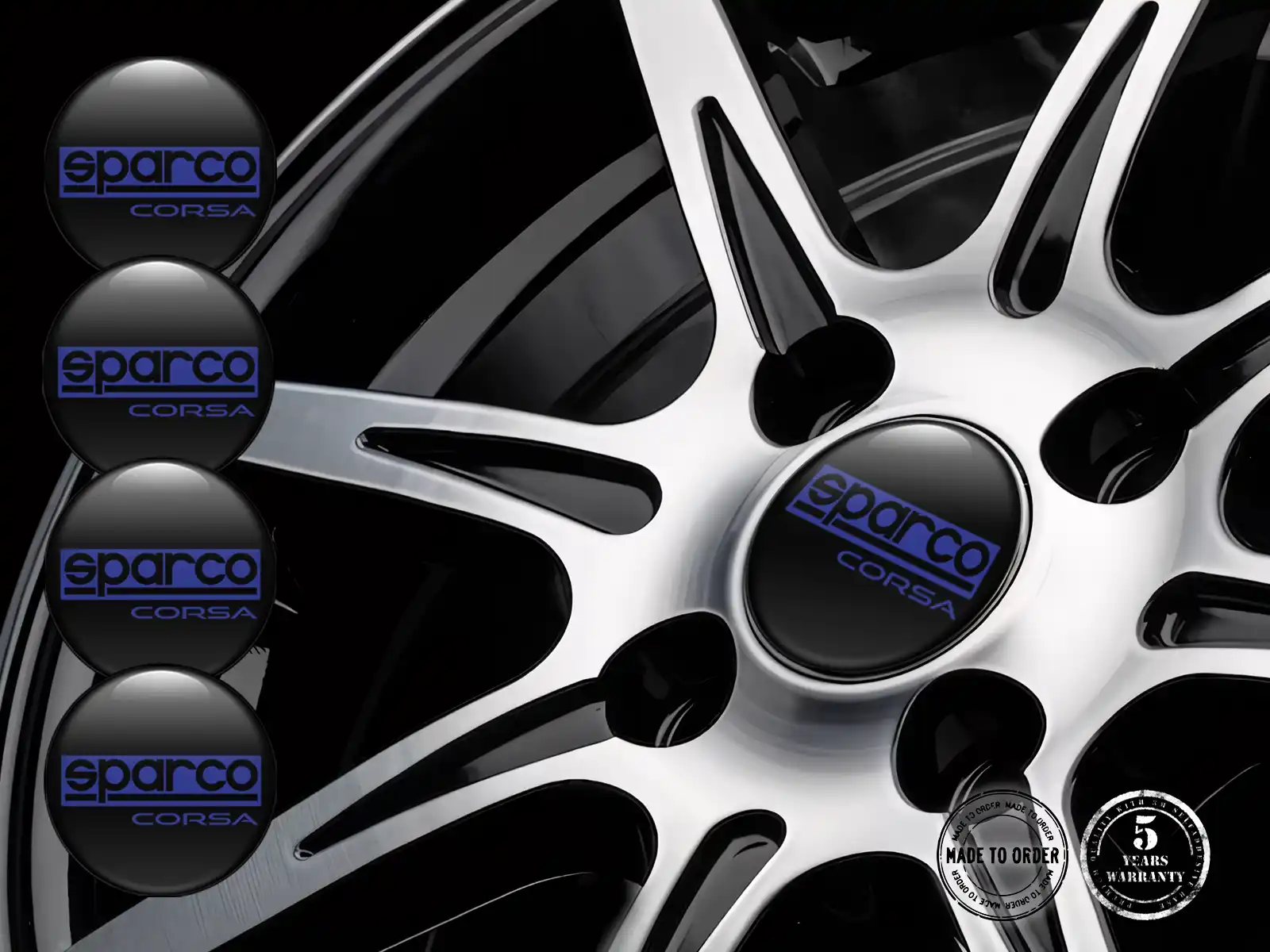 Sparco Gewölbte Emblem Logo Hochwertige Felgensticker